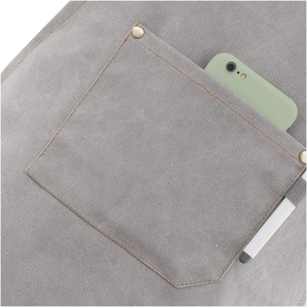 No-Tie Canvas Apron Heavy-Duty 16OZ Work Apron with Front Pocket Extra Long Straps Adjustable M–XXL