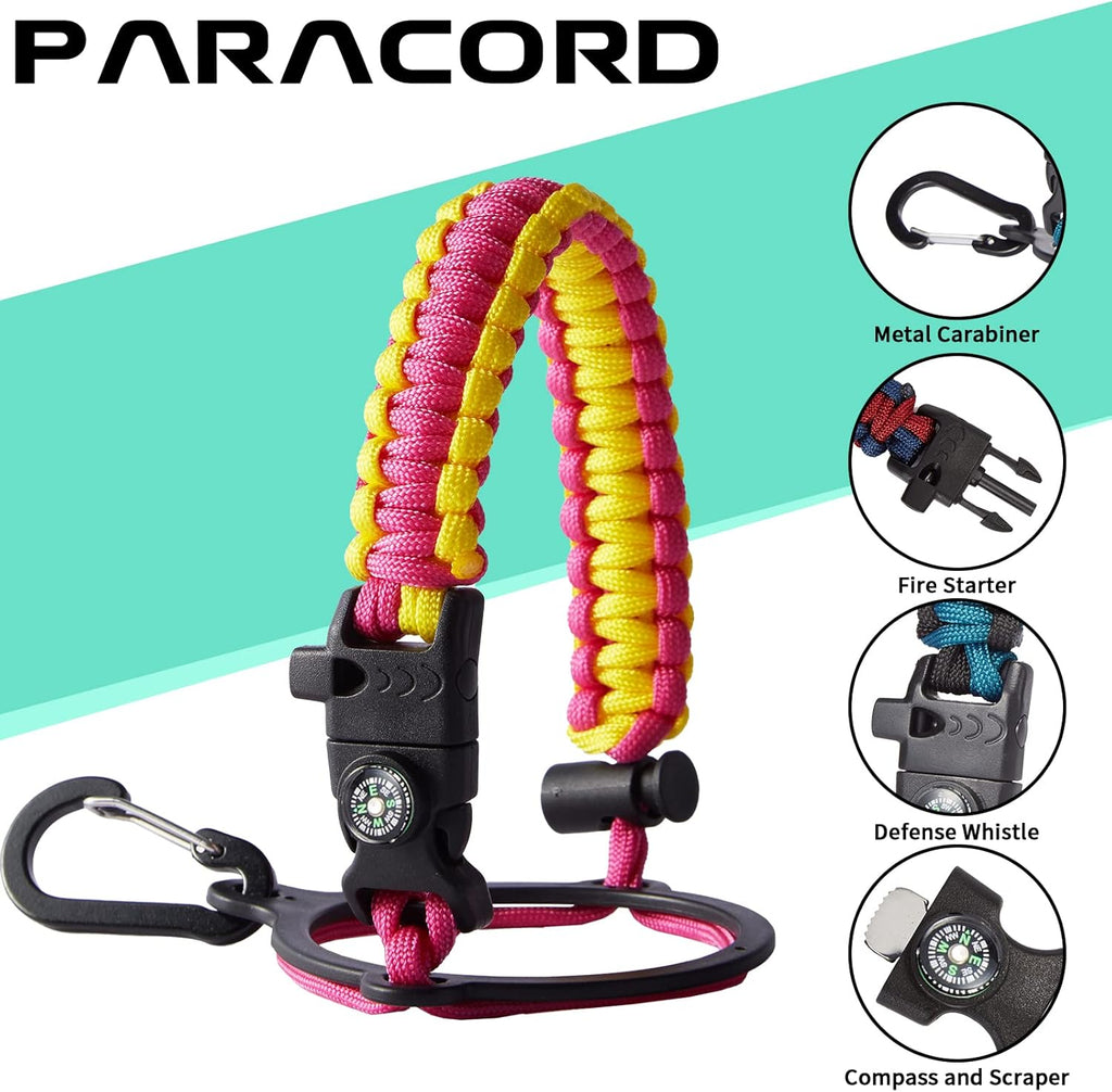 40OZ Insulated Stainless-Steel Water Bottle - Reusable Metal Water Bottles with Straw & Spout Lids, Paracord Handle & Carrier Pouch, Leakproof Workout Water Flask for Women Men