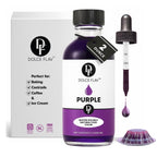 Dolce Flav Natural Purple Food Coloring – 2 oz Liquid Dye from Red Radish & Huito with Graduated Dropper | Water-Soluble | For Baking, Drinks & Frostings | Kosher | Made in USA