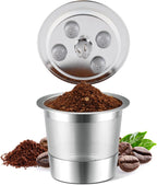 Stainless Steel Reusable K Cups for K eurig Supreme & Supreme Plus, Reusable K Cups Five Hole Universal K-eurig Refillable Coffee Pod Filter (1 Pack)