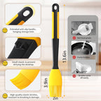 Extra Long Silicone Pastry Brush+Spatula - Heat Resistant, for Baking, Scraping, Mixing, BBQ, Grill, Kitchen, Cooking, Spread Oil, Butter (Yellow Brush+Spatula)