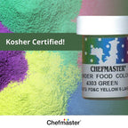 Chefmaster Yellow Dry Powder Candy Color | Vibrant Shades | Chocolate, Macarons, Fondant | Decorating | Professional-Grade Dye | Easy-to-Use | Manufactured in USA | 3 grams
