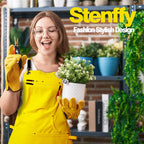 Kitchen Apron, Work Apron, Canvas, Multiple Pockets, Gardening, Painting, BBQ, Artist, Carpenter, Sizes M to XXL, Yellow