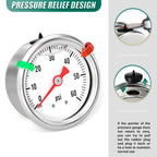 0-60psi Stainless Steel Glycerin Liquid Filled Pressure Gauge 1/8" NPT 1.5" Face Dial, Center Back Mount, for Water, Oil and Air Pressure Testing (with Range Mark Pointer)