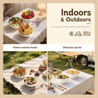 Beige Wheat Straw Bowls for Cereal and Salad,Alternative Plastic Bowls Set of 6,40oz Unbreakable Soup Bowls suitable for Kitchen,Party,Camping and R.V.