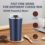 Electric Coffee Grinder, coffeeBean and Spice Grinder,300w powerful power portable With Heavy-DutyStainless Steel Grind Blades