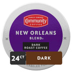 Community Coffee New Orleans Blend 24 Count Coffee Pods, Special Dark Roast, Compatible with Keurig 2.0 K-Cup Brewers, 24 Count (Pack of 1)