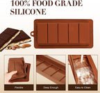 2 PCS Chocolate Bar Molds Deep Silicone Molds for Chocolate Bar Pistachio Dubai Candy Milk Chocolate Stuffed Bar