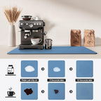 Dish Drying Mat for Kitchen Counter | Coffee Bar Mat for Countertops | Heat Resistant Drainer Mat with Non-slip Rubber Backed | Hide Stain Kitchen Absorbent Draining Mat | Blue 18"x28"