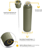 RTIC 26oz Journey Bottle Metal Stainless Steel Vacuum Insulated, BPA Free, Reusable, for Water, Hot and Cold Drinks, Travel, Sports, Camping, Olive