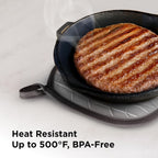 Kitchen Mama Silicone Pot Holders - Heat Resistant, Non-Slip Surface, Dual Pocket Design with Soft Cotton Lining, Safe, Durable, Stylish, Practical for Everyday Use Hot Oven, Bowl, Pan (Metal Gray)