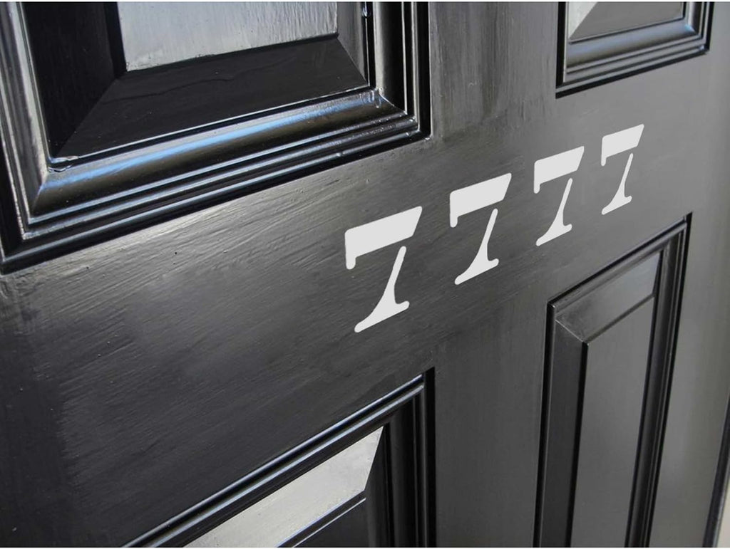 HAUTMEC Vintage Aluminum Numbers Stencils, 0 to 9 Aluminum Stencils & Holder, 2"(50mm) Numbers, Shop Stencil, Advertising Stencilling, Craft-Printing, Reusable HD00002