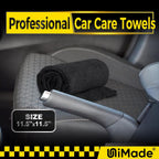 Microfiber Cleaning Cloth, 100 Pack Microfiber Towels for Cars Commercial Grade Work Rags Bulk Detailing Cloth for Automotive Bar Mechanic Restaurant Garage Housekeeping, 11.5"x 11.5", Black