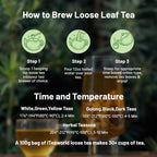 iTeaworld Chinese Green Tea Sampler - 6 Flavors Green tea loose leaf Bag - Chinese Tea With Mediumly Caffeinated, Sugar Free Loose Leaf Tea for Health Come with 20 Tea Bags, 3.5oz