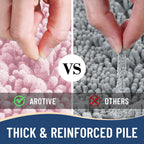 Arotive Luxury Chenille Bathroom Rug Mat, Extra Soft Thick Absorbent Shaggy Bath Rugs, Non-Slip Machine Wash Dry, Plush Bath Mats for Bathroom, Shower and Tub, 36x24, Pink