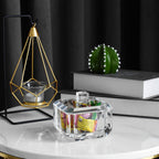 kitCom Crystal Candy Dish with Lid Hand-Cut Home Decorative Jewelry Box Candy Jar W 4" x H 3.5", Comes With Gift Box