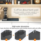 Coffee Mat 15.7*19.7 Inch, 50*40cm Dish Drying Mat for Kitchen Counter Bar, Stain Hiding Rubber Backed Absorbent Bar Mat Pad, Dark Grey (3)
