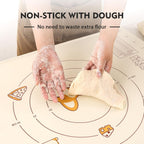 Ourokhome Silicone Baking Mat Sheet and Pastry Dough Cutter, 0.5 Inch Thick 32" X 24" BPA free Silicone Rolling Mat, Non-Stick and Anti-Slip, Dishwasher Safe (Beige)