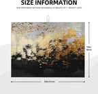 Black Gold Art Splash Dish Drying Mat for Kitchen Counter, Absorbent Microfiber Abstract Modern Drying Pad, Luxury Decorative Foldable Kitchen Mat for Sink & Coffee Bar, Black Home Decor, 18 x 24 inch