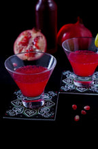 Floers Silicone Coasters Set of 4, Protect Against Water Marks or Damage - Fit All Cups, 3.5" Inch Size, Colored