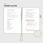 &And Per Se Dotted Journal Notebook for Women&Men with Pattern, A5 Leather Hardcover, 160 Pages 100GSM Thick Dotted Paper, 3 Sheets of Stickers Included(Light Green)