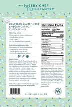 LillyBean Gluten Free Moist Carrot Cake and Cupcake Mix with No Artificial Colors - Dairy and Soy Free, Vegan - Makes Delicious Desserts - Cakes, Donuts, Cake Pops - 12 oz