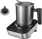 Electric Milk Frother and Steamer, 400ml(13.5oz) 4-in-1 Stainless Steel Pitcher with Auto Shut-Off, Hot & Cold Foam Maker and Milk Warmer for Lattes, Cappuccinos, Macchiato, Dishwasher Safe