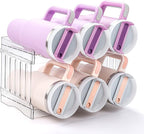 Water Bottle Organizer for Stanley Cup Accessories, Cabinet Organizers and Storage for Meoky 40 oz Tumbler with Handle, Fridge Tumbler Organizer Kitchen Gadgets Gifts, 2Pack Large-6-bottle