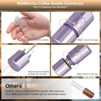 WDT Tool Espresso Distribution Tool,Coffee Distribution Tool with Magnetic Stand, Espresso Accessories with 6 Extra Φ0.25mm Stainless Steel Needles for Barista (Chalk Violet, Φ0.25mm)