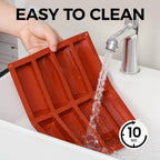 Granola Bar Molds, 8 Cavity Rectangle Granola Bar Silicone Mold for Energy Bars, Cereal, Protein, Brownie, Chocolate & Candy Molds(2 Pcs)