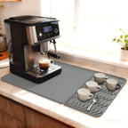 2-in-1 Coffee Bar Mat & Tamping Mat - 24”x16”Non-Slip Silicone Mats for Coffee Machines, Countertop, Bars, Kitchen Counter