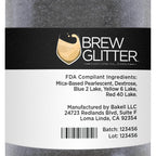 Black Shimmer BREW GLITTER Edible Glitter For Drinks, Cocktails, Beer, Garnish Glitter & Beverages | KOSHER & HALAL Certified | 100% Edible & Food Grade | Vegan, Gluten, Nut Free (50g, Black Shimmer)