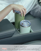 Travel Coffee Tumbler 20oz, 12 Pack Leakproof Travel Coffee Mug with Lid and Straw, Stainless Steel Double Wall Vacuum Insulated Tumbler for Hot/Iced Drinks (Textured Matte, Black)