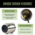 MADFLOW Yerba Mate Cup. Stainless Steel Mate Cup with 2 Bombillas. Double Wall Vacuum Insulated Yerba Mate Gourd. Unique Mate Cup And Bombilla Set