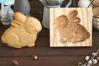 Wooden Cookie Biscuit Mold, 3D Baking Mold, Embossing Craft Decorating Baking Tool, Suitable for Halloween Thanksgiving Christmas Kitchen DIY (Rabbit 10 * 10 * 2)