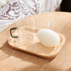 Bamboo Vanity Tray, Bathroom Counter Tray, Toilet Paper Basket Storage for Toilet Tank, Bathroom, Kitchen Counter 7.8 x 5.1 x 0.8 inch