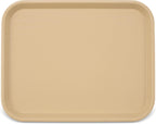 Carlisle FoodService Products Fast Food Cafeteria Tray 14" x 18", Durable Polypropylene with Slip-Resistant Surface, Stackable for Cafes and Schools, BPA-Free, Beige