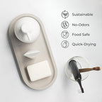 Selegna Diatomaceous Earth Stone Sink Tray - Quick Drying, Reversible Tray for Kitchen & Bathroom Countertop Organizer, Use as Bottle Drying Rack, Sink Caddy, Vanity Organizer, Sponge Holder