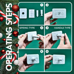 Christmas Cookie Cutters, 4-Piece 3D MERRY CHRISTMAS Plastic Cookie Stamp Set, Comes with Merry Christmas in English, Perfect for Christmas cookie baking and parties