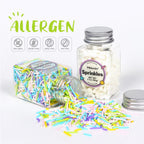 Pastel Jimmies, White Bunny Cupcake Toppers, Edible Easter Sprinkles, Spring Sprinkles for Easter Theme Cake, Spring Cupcakes, Cookies, Ice Cream, Macarons