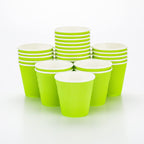 Restaurantware 8 Ounce Double Wall Disposable Coffee Cups, 500 Insulated Light Green Paper Tumblers, Ripple Wall Design, Lids Sold Separately for Hot Drinks like Tea, Hot Chocolate, and More
