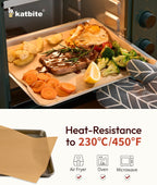 Katbite 400PCS Unbleached Parchment Paper Sheets, 12 x 16 IN Pre-Cut Baking Parchment, Heavy Duty Non-Stick Baking Paper for Half Sheet Cookie Bread Cake Pans, Grilling Meat Pizza,Oven,Air Fryer