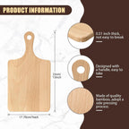 Lounsweer 6 Pcs Thicken Cutting Board Bulk Wood Board for Chopping Serving Charcuterie Material for Laser Engraving Mother' Day Wedding Housewarming Gift