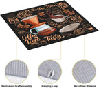 Fun Coffee Dish Drying Mat, Highly Absorbent Microfiber Kitchen Counter Pad Reusable Washable, 16*18"