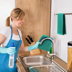 Kitinjoy 100% Cotton Waffle Weave Kitchen Towels, 6-Pack Super Soft and Absorbent Dish Towels for Drying Dishes, Kitchen Hand Towels, 13 in x 28 in, Teal