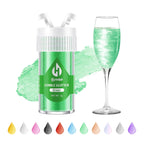 Green Edible Glitter for Cocktails - 6g Green Luster Dust Edible Drink Glitter Food Grade Metallic Shimmer Powder Sprinkles for Beverage Cake Chocolate Candy