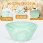Silicone Banneton, Sourdough Bread Baskets (Set of 6, 5 Inch), Round Proofing Bread Bowls with Starter Kit, Bread Making Baking Supplies