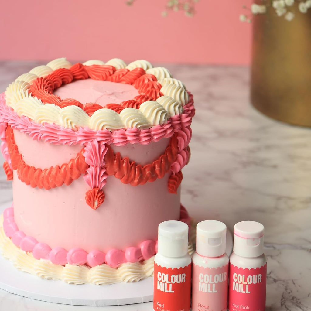 Colour Mill Oil-Based Food Coloring, 20 Milliliter Christmas Set Each of 3 Colors: Red, Green & White