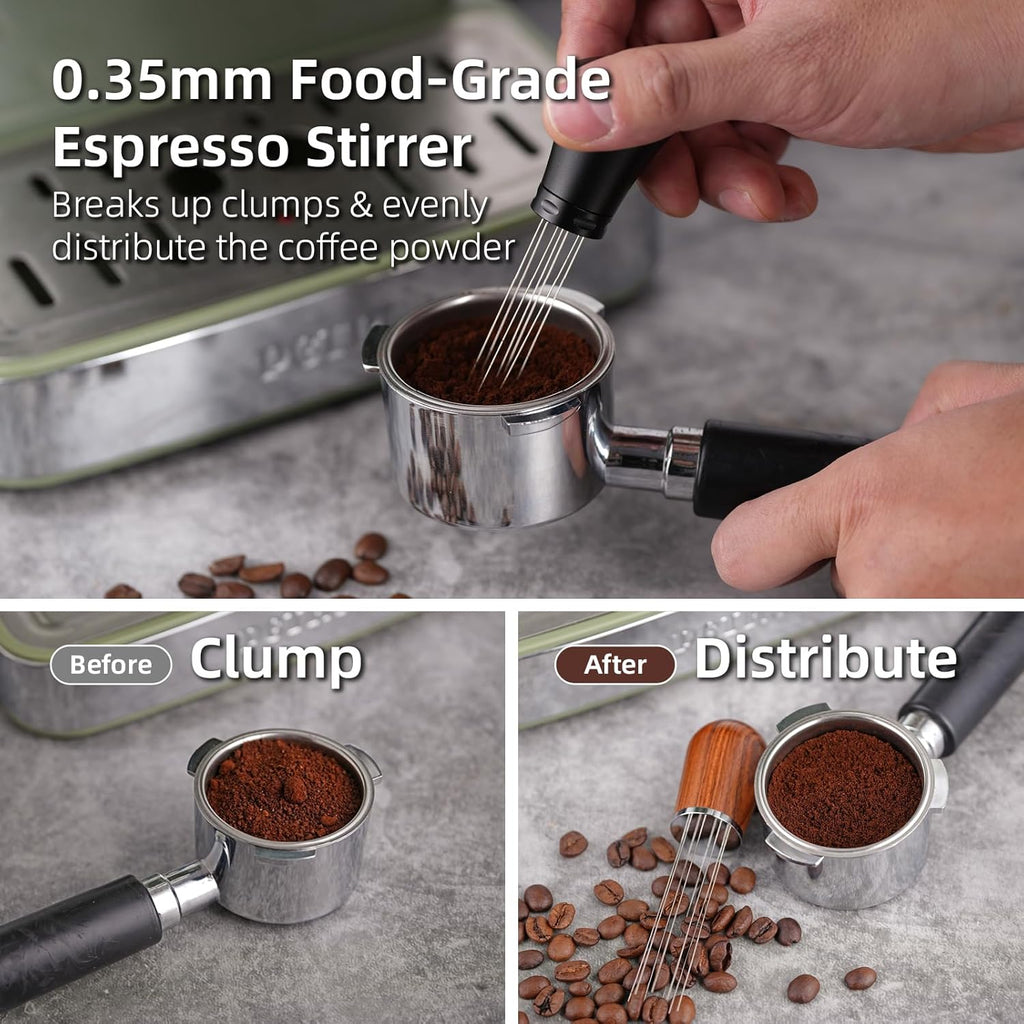 51mm WDT Tool Espresso Accessories Kit,GdHaHSP Dosing Funnel and Puck Screen Set,Espresso Stirrer Distribution Tool,Espresso Whisk for espresso tools