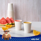 JOLLY CHEF 400 Pack 8 oz Paper Coffee Cups, White Beverages Drinking Cups for Coffee, Water Juice or Tea, Suitable for Party, Picnic, Travel, and Events
